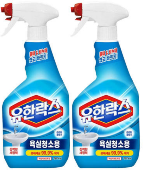 유한락스 욕실청소용 세정제, 600ml, 4개