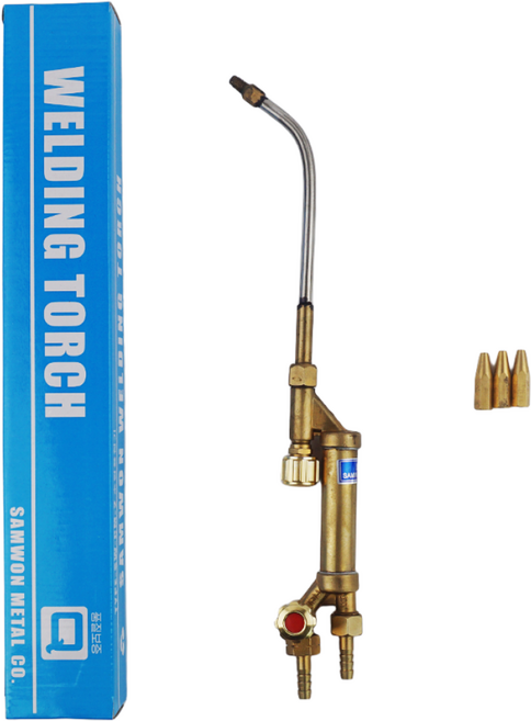 삼원 소형 용접기 가스용접기 산소용접기 용접불대 토치 본체 팁포함, 소형 340mm, 1개