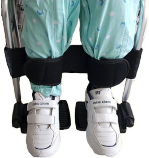 장애인 보조기기 교부사업 등록제품 다리 강직 환자용 복지용구 휠체어 다리고정안전벨트 발목고정 사이즈 조절 경직환자 재활용품 휠체어안전벨트 휠체어대여 도수치료 복지용구 휠체어, 1개