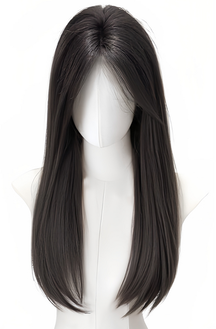 KIRABI 여성 정수리 부분가발 자연스러운 가르마 커버 볼륨 패치 긴생머리 60cm, 1개, BYD-901(브라운블랙)60cm
