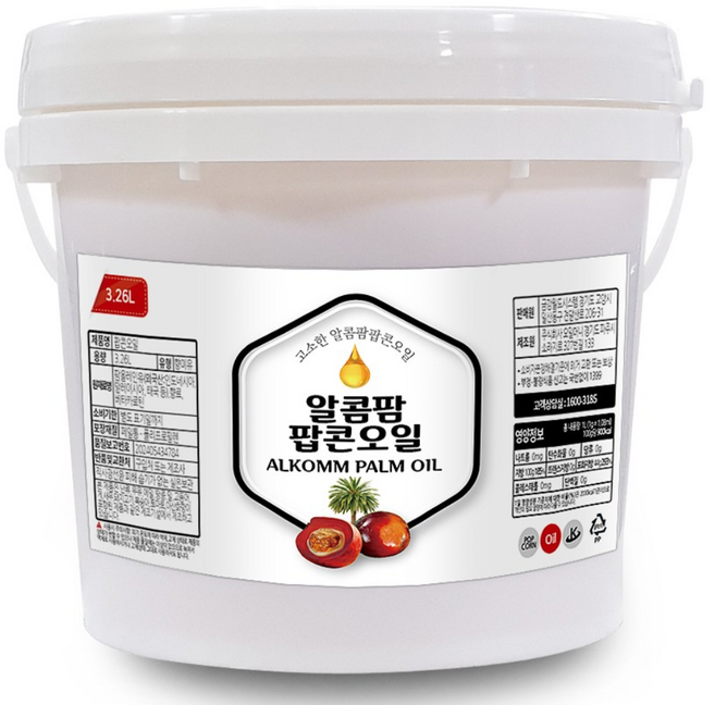 금강월드 알콤팜 팝콘오일, 1개, 3.26L