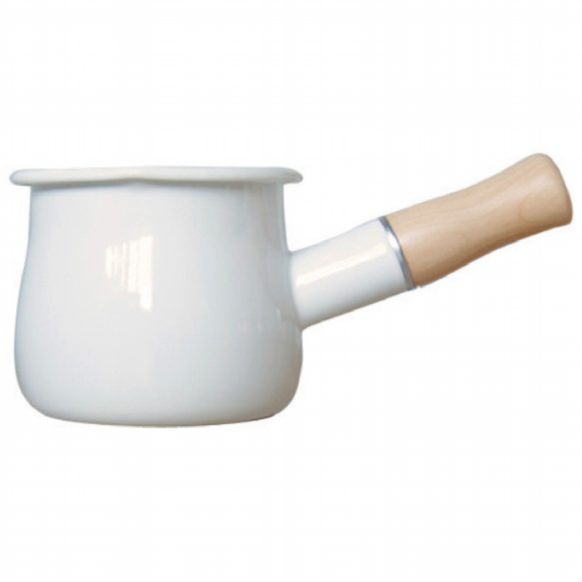 법랑 인덕션 편수냄비 밀크팬 밀크팟 소스팬 이유식 냄비 소형, 1개, 화이트, 10cm