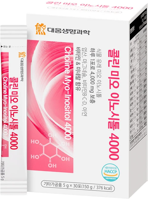 대웅생명과학 콜린 미오 이노시톨 4000 30포, 150g, 1개 - 쿠팡