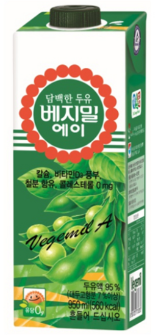 베지밀 에이 담백한 두유, 950ml, 12개