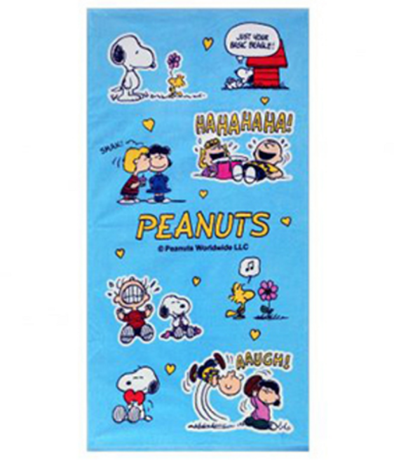송월타올 스누피 러브76 부드러운 비치타월, 1개, 하늘색