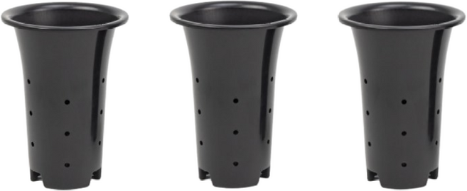 구화용 플라스틱난화분 배양분 구화 사계 한란 대형난화분3p, 3개, 검정