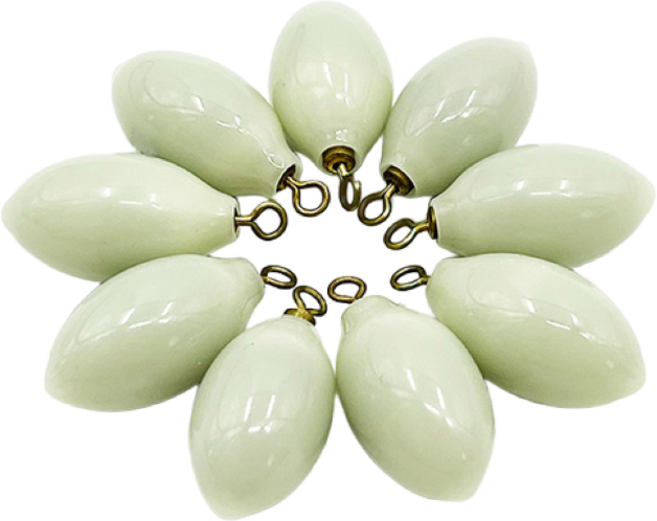 FST 야광 봉돌 쭈꾸미 갑오징어 문어 물방울 야광 추 세트 회전고리 봉돌, 1세트