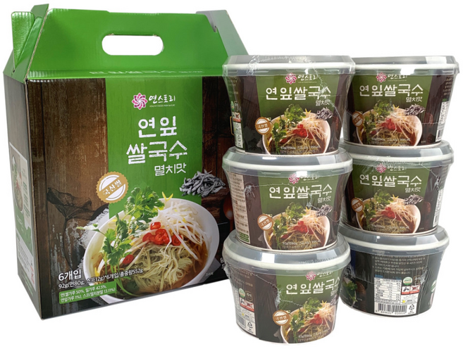 우리쌀 연잎 쌀국수(즉석 6개입/박스) 건면, 92g, 6개