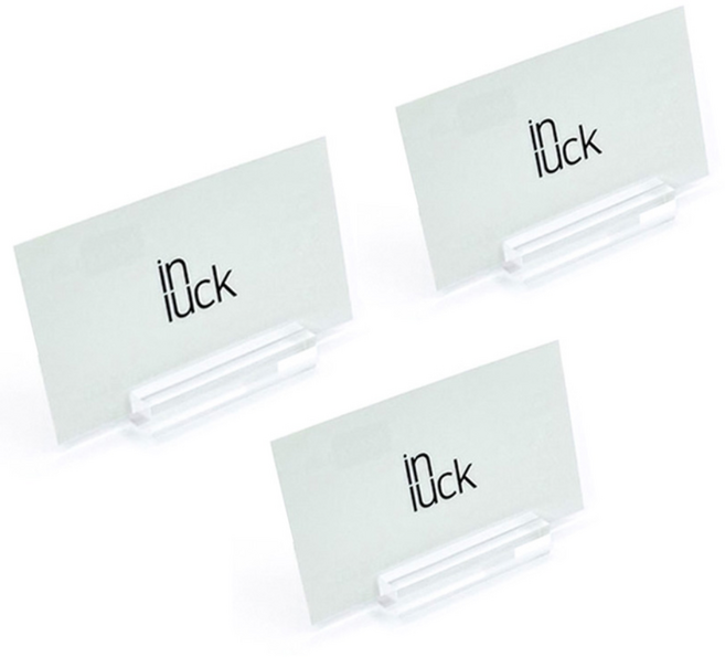 인럭 아크릴 가격표 메모 꽂이, 3개, 투명