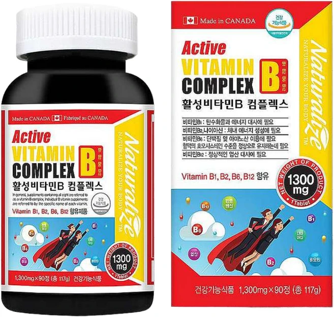 [네추럴라이즈] 비타민B컴플렉스 90정, 1개 - 쿠팡