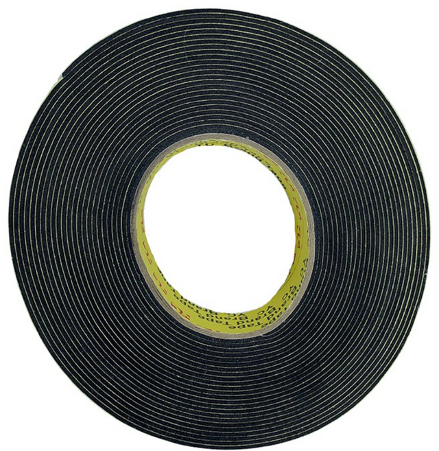 EVA 단면 흑색 스펀지테이프 폭15mmx두께2mm길이5M, 1개