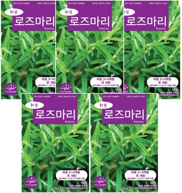 모두다 허브씨앗 로즈마리씨앗(100립), 5개