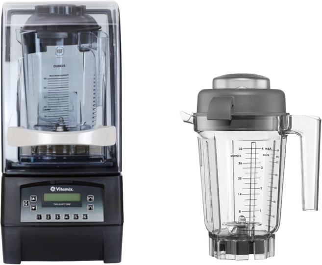 [ VITAMIX ] 바이타믹스 정품 블렌더 콰이어트원 VM0149D + 48oz 볼 2개 SET, 에어레이팅볼 0.9L