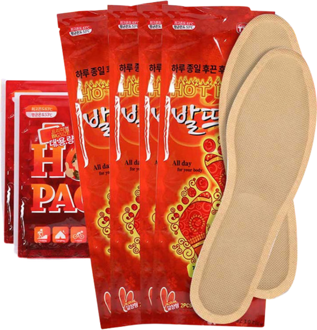 [TV홈쇼핑] 발열깔창 발뜨뜨 발핫팩 신발깔창 발난로, 1세트