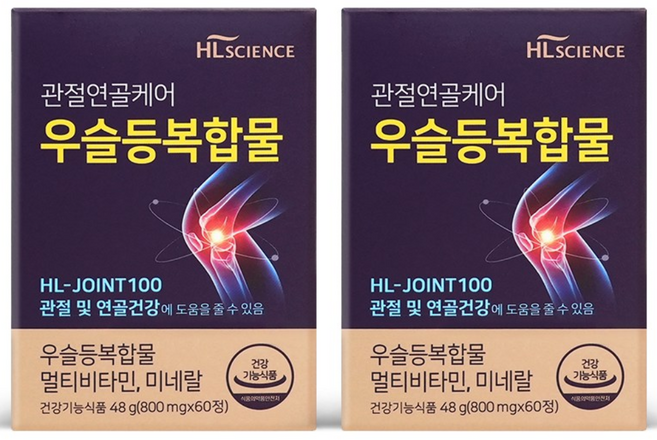 관절연골케어 우슬등복합물 60정 (소비기한 : 2026-10-21까지), 48g, 2개