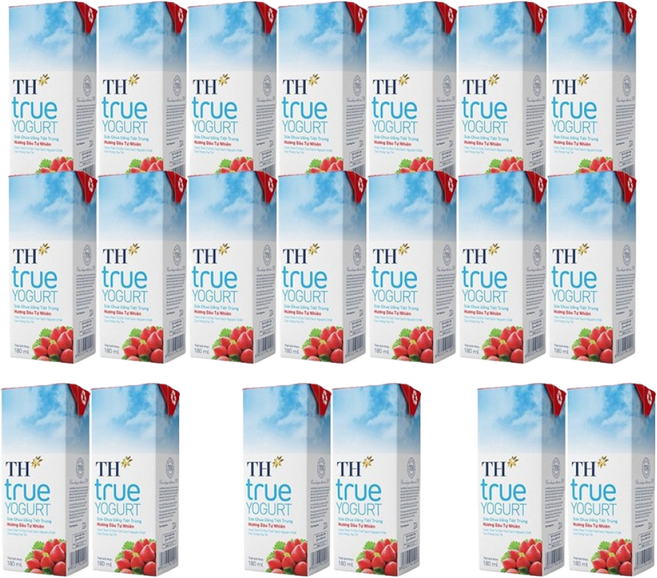 TH 베트남 요구르트 요거트 음료 딸기맛 + 사은품 증정, 20개, 180ml