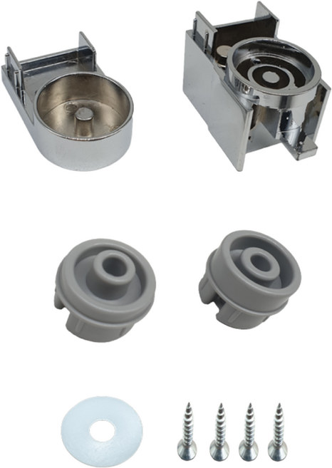 샤워부스 도어 상하봉 마감캡 욕실 무힌지 부속, 크롬, 1개, 옵션3 구형