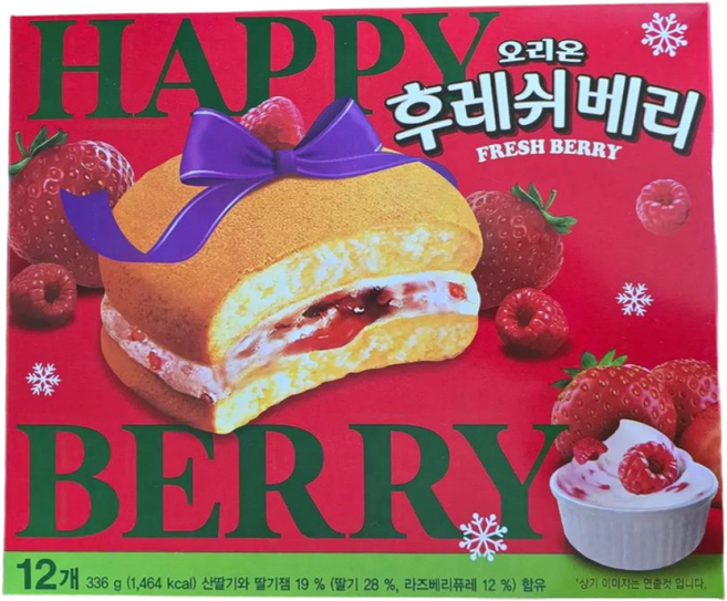 오리온 딸기 후레쉬베리, 2개, 336g