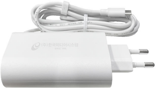 삼성 갤럭시북 호환 정품 PD 충전기 65W USB C타입 ADT-65FSU-D03-EPK 고속 케이블일체형 어댑터, 화이트, 1개