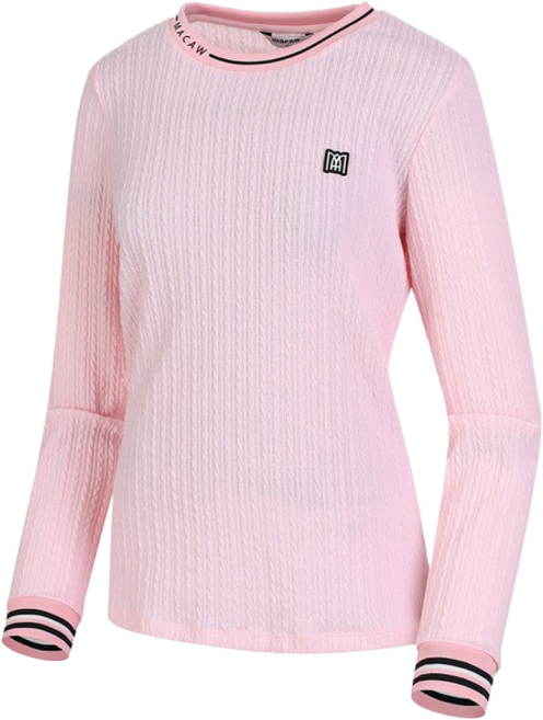 마코 (여성)케이블 패턴 티셔츠_MNW1TR01