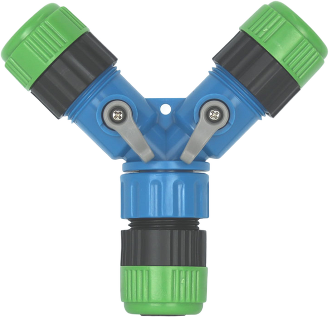 한진 Y자형 만능 호스연결구 호스커넥터 밸브형 세차호스, 1개