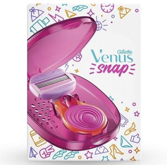 Venus 스냅 헤어 리무버 포 스무스 스킨 면도기 + 리필2개, 1개