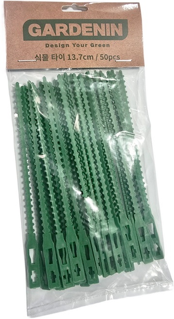 가든인 식물 고정 케이블 타이 50개입 플랜트 타이, 1세트