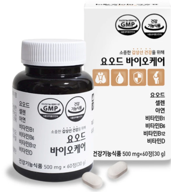 (소비기한 2026.05.15) 갑상선 영양제 요오드 추천 아이오딘 면역 멀티비타민 요오드 바이오케어 2개월분, 1박스, 60회분 - 쿠팡