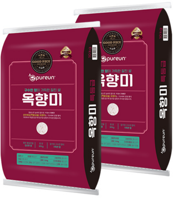 25년 햅쌀 구수한 누룽지향 옥향미 20kg, 상등급, 10kg, 2개
