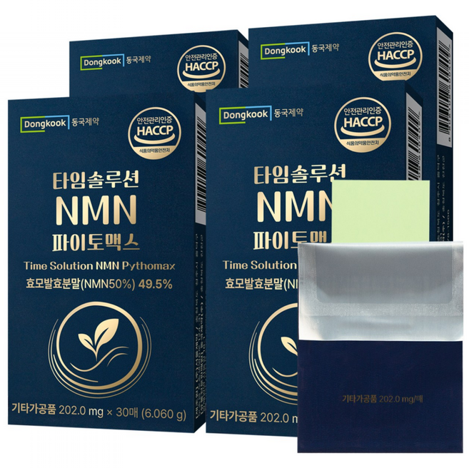 동국제약 타임솔루션 NMN 파이토맥스, 4박스, 30회분