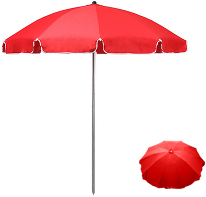 더핏 단층 야외 비치 고급 파라솔, 레드