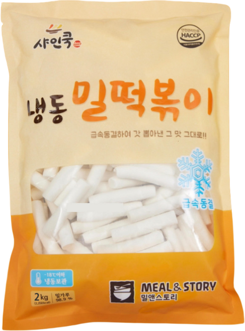 샤인쿡 냉동 밀떡볶이 2kg 밀앤스토리, 1개
