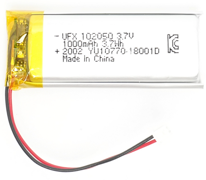 리튬폴리머 리포배터리 건전지 충전 3.7v 1000mAh 102050, 1개, 1개입