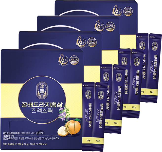 인삼농협 동의삼 꿀배도라지홍삼 진액스틱 (100포) 4ea, 4kg, 1개