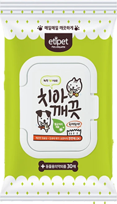 에티펫 반려동물 치아깨끗시트, 5개, 30개입 - 쿠팡