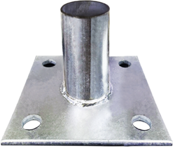 파이프 베이스 플레이트 파이프용 철 아연도금 앙카플레이트 앙카판, 48mm 파이프용