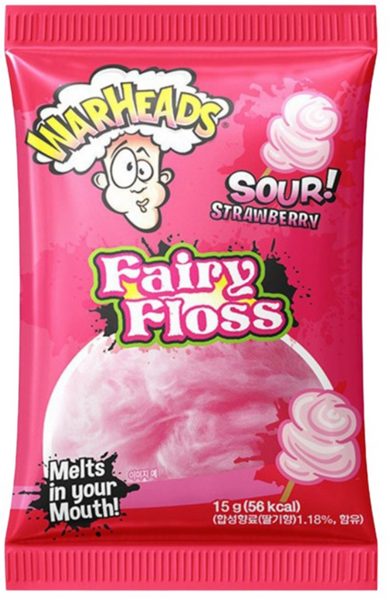 워헤즈 사우어 딸기솜사탕, 1개, 15g