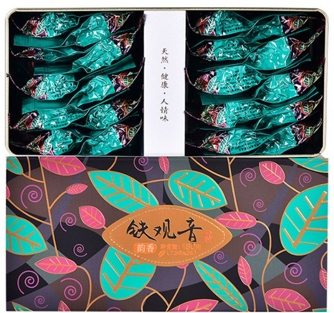 (해외직구g079)천복 안계철관음차 2024년 청향형 운향 철관음 우롱차 180g, 1개입, 1개