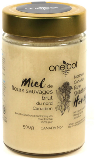 ONEROOT 캐나다 야생화 꿀 500g 1kg - ONEROOT RAW WILDFLOWER HONEY 500g 1kg, 1개