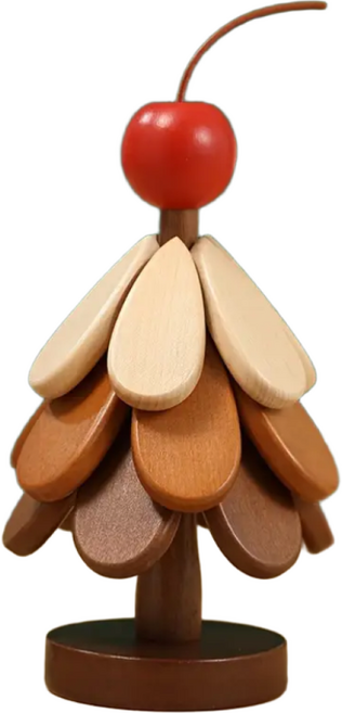 세컴 원목 크리스마스 트리 코스터 내열 냄비 컵 받침, 1세트, 사과