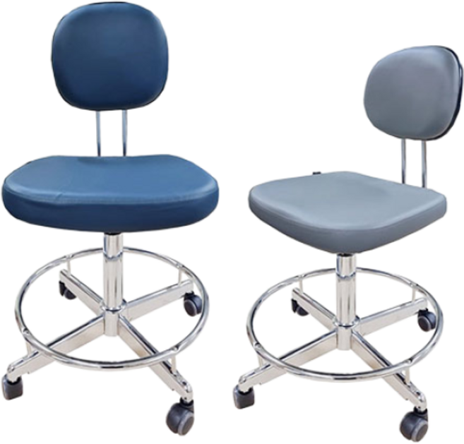 체어본 푹신 제도용의자 작업 공장 연구실 사무용 사무실 책상 작업대 컴퓨터 병원 클린룸, 높은중심봉, 링오발다리 바퀴, 푹신방석 블랙