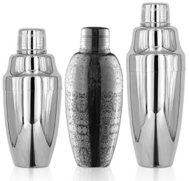 디럭스 코블러 쉐이커 칵테일 바텐더 조주기능사, 500ml, 실버, 1개
