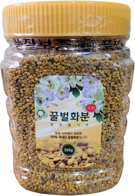 국산 꿀벌 벌화분(건조) 먹는 꽃가루 화분, 500g, 1개