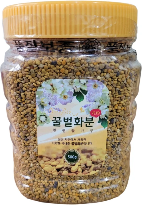 국산 꿀벌 벌화분(건조) 먹는 꽃가루 화분, 500g, 1개 - 쿠팡