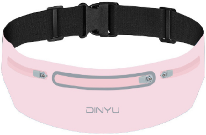 에어로티 초경량 방수 러닝벨트 플립 힙색, 1개, 파우더 핑크