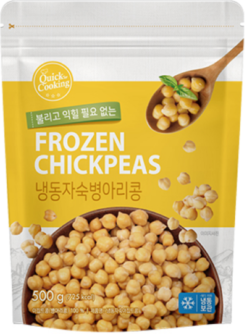 [퀵쿠킹] 냉동 손질 자숙 병아리콩, 1개, 500g