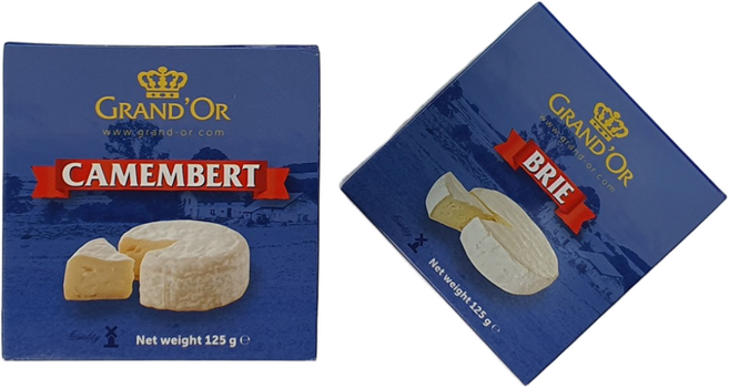 [그랑도르] GrandOr 까망베르치즈125g 1개+브리125g 1개, 125g, 1개
