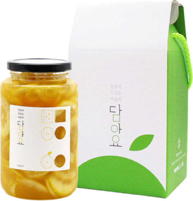 담아요 수제청 과일청 1구 선물세트, 1세트, [1구]레몬청650g