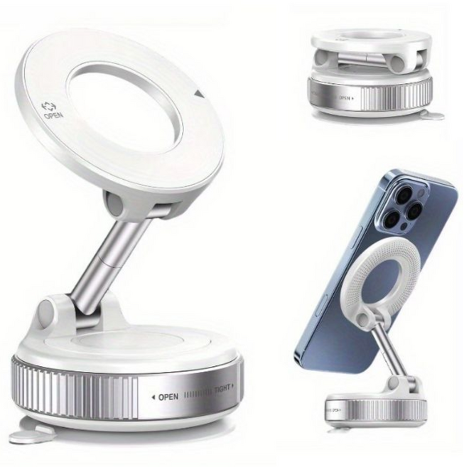 딜리홈 차량용 대쉬보드 거치대 흡착식거치대 차량 핸드폰거치대, 화이트, 1개