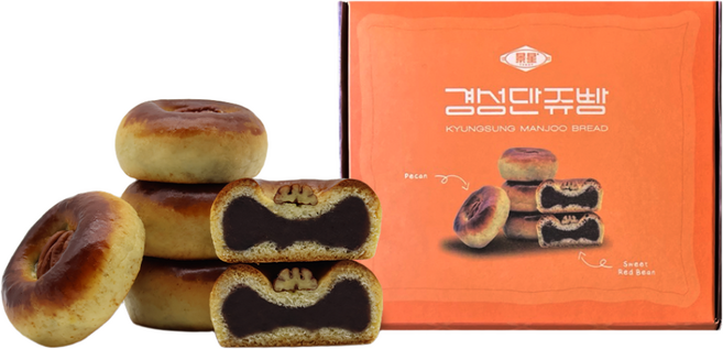 경성빵공장 수제 만쥬 정통 팥앙금 디저트 간식 선물용 경성만쥬, 6개, 68g